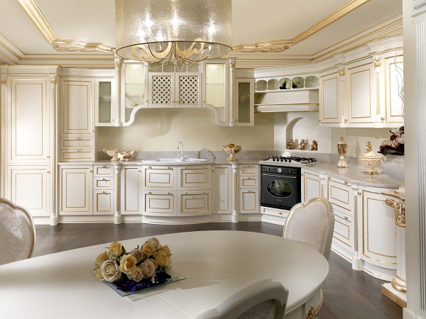 Phòng bếp thiết kế theo phong cách cổ điển